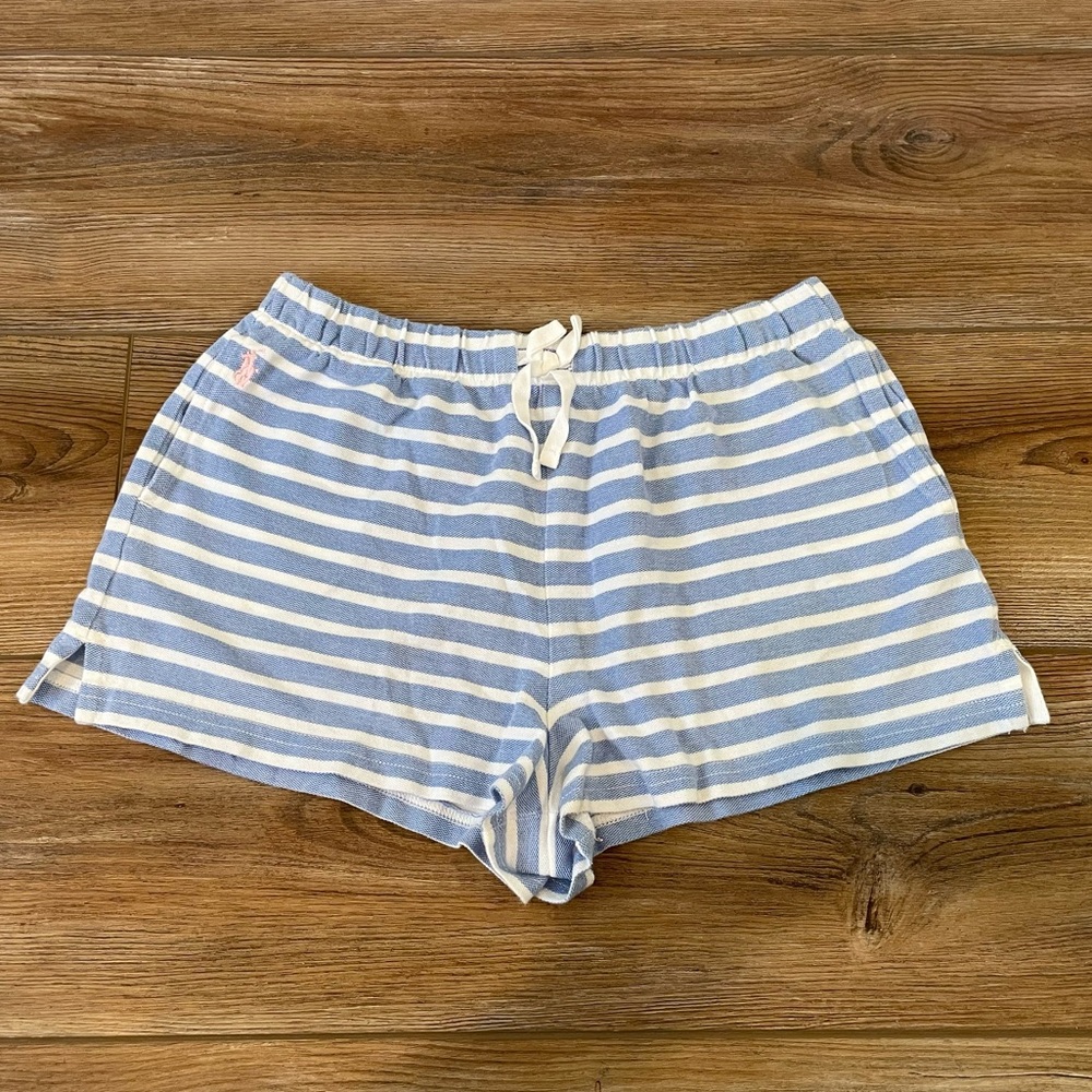 Polo Ralph Lauren blue & white striped shorts. Girls size 16(XL)